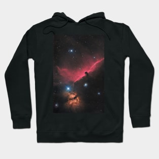 Horsehead and Flame nebula in constellation Orion Hoodie